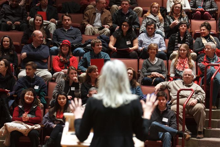 Dean Balmer welcomes visitors to Discover Dickinson program