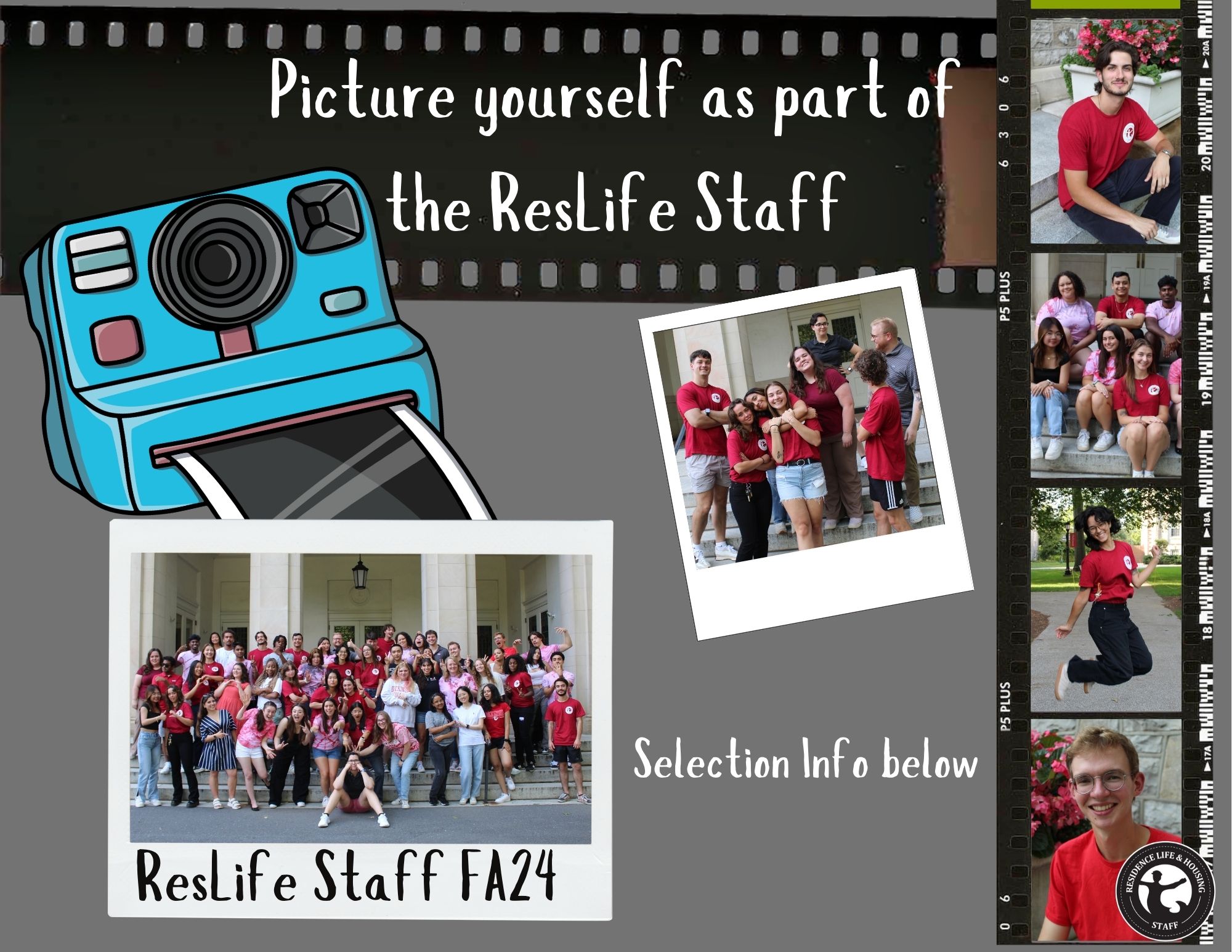 Picture yourself as a part of the ResLife Staff 