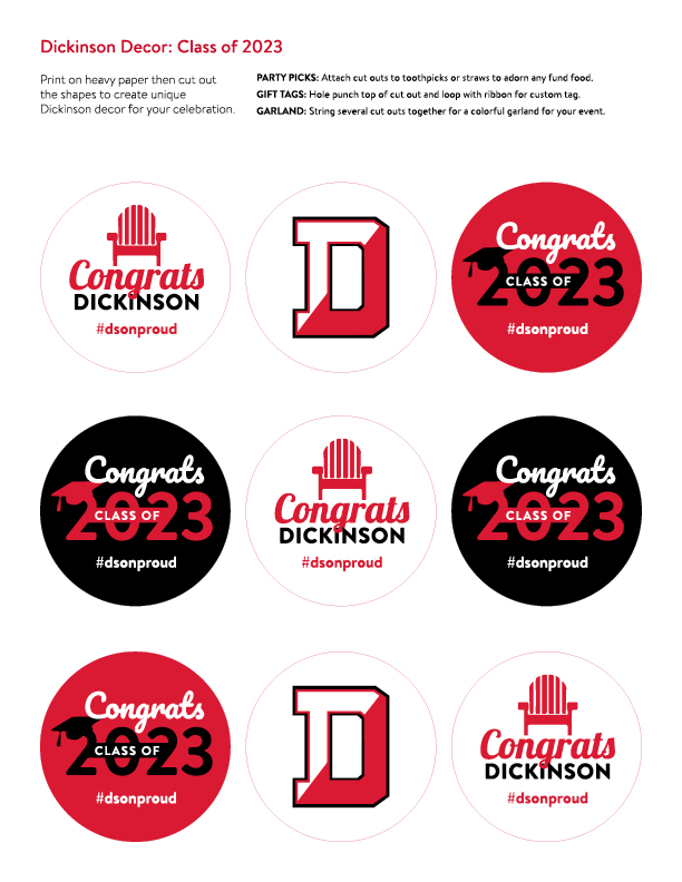 Dsonprintables class of 2023 labels