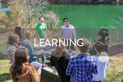 Students outside for class