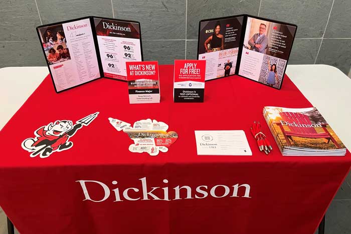 college fair display table