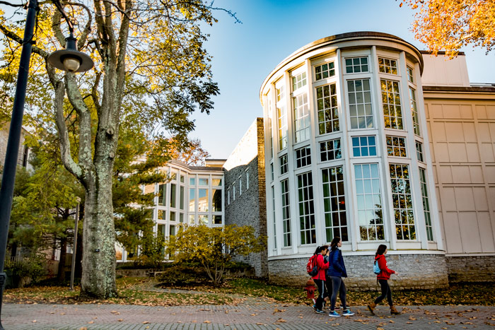 fall campus morning