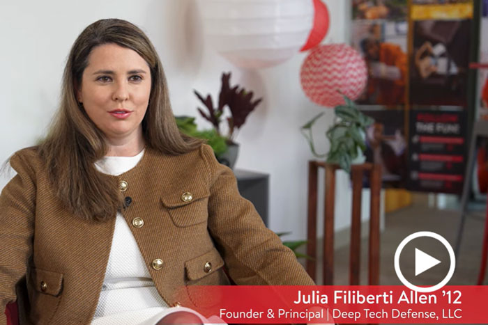 A screengrab of Julia Filiberti