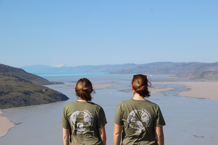 overlooking a large lake