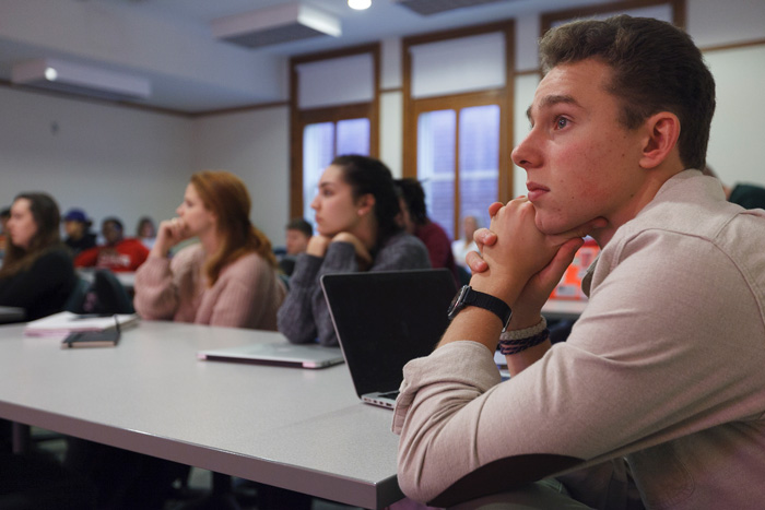 classroom shot of students