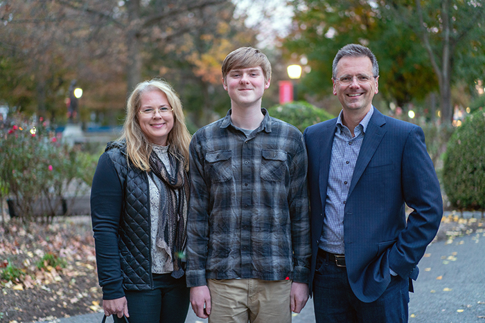 Rebecca and Rick &#039;92 Anderson sponsored the event and attended it with their son, Will. Photo by Dan Loh.