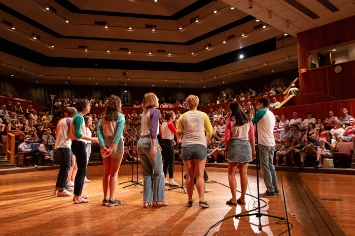 Homecoming a capella performance.