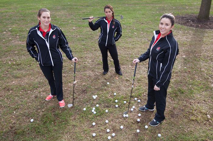 seniors from the women's golf team