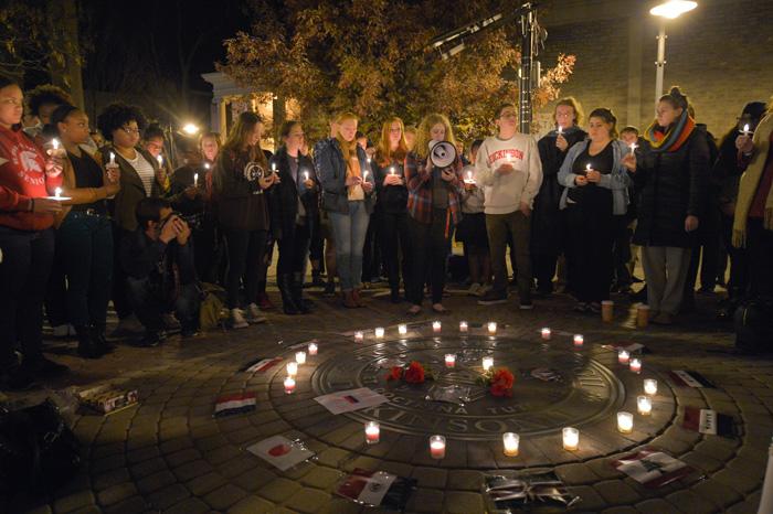 students at vigil