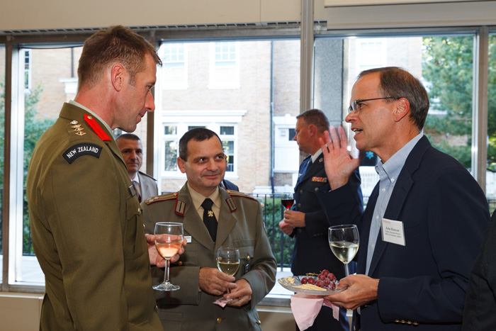 A diverse group gathers for the annual International Fellows Reception.