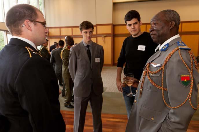 The 2012 International Fellows Reception brought together approximately 150 campus-community members with current and future military leaders from 49 countries and six continents.