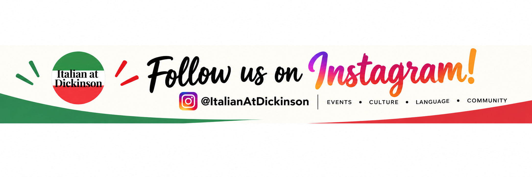 Italian at Dickinson Instagram Banner