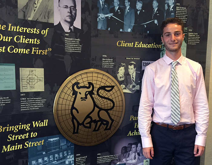 James Demakos '19 at Merrill Lynch Wealth Management.