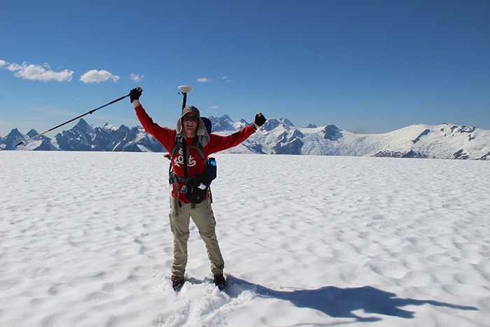 James Fisher '18 in British Columbia, where he gathered data as part of a student-faculty-alumni research team. Photo courtesy of Fisher.