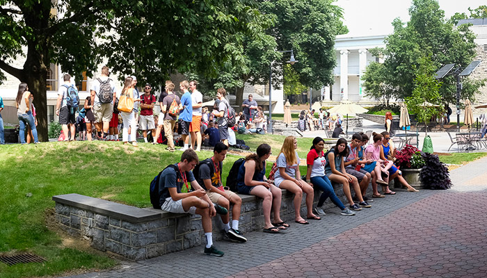 Students on campus