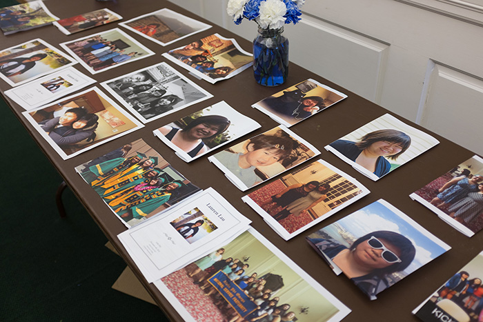 Photos of Lauren Lau '17, displayed during the Dec. 4 memorial service.