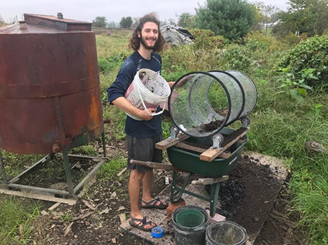 Researching biogas at the Dickinson College Farm 