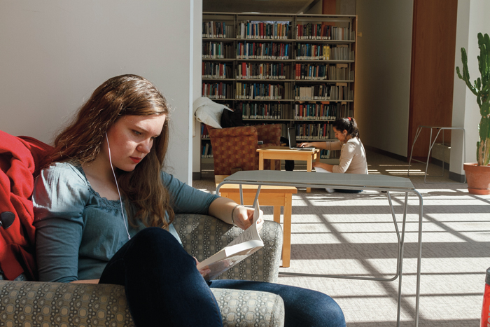 Studying in the Library