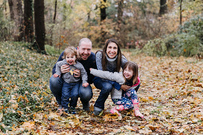 Ana Atach '08 and Dan Litwack '05 with children Maya, 5, and Jake, 3.