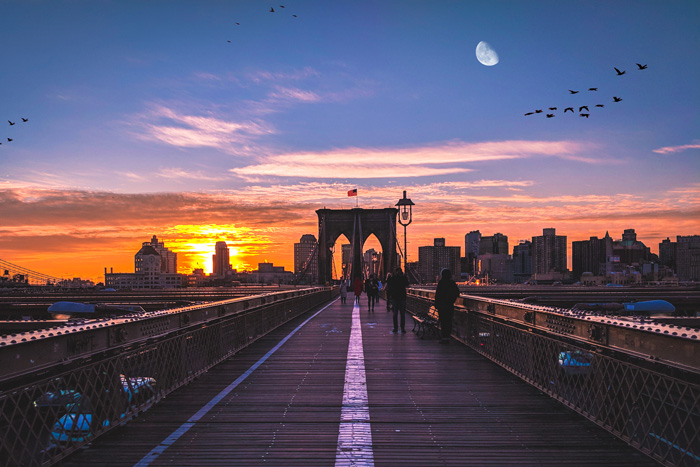 Sunset in New York City