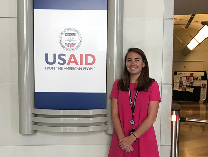 As a legislative and public affairs intern at USAID, Mary Hinton '19 promotes the work that USAID and its partners do each day to help people in developing nations.