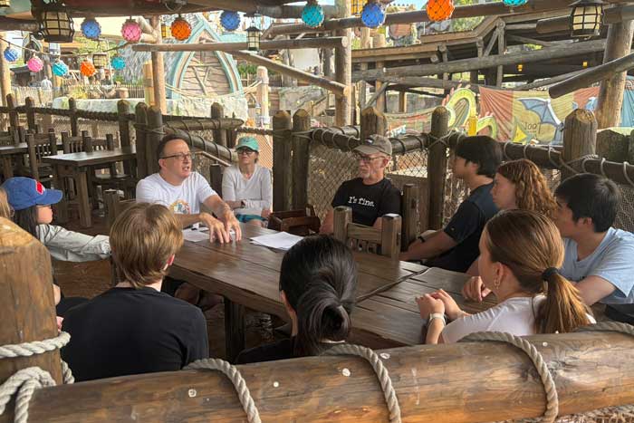 students meet with an industry professional