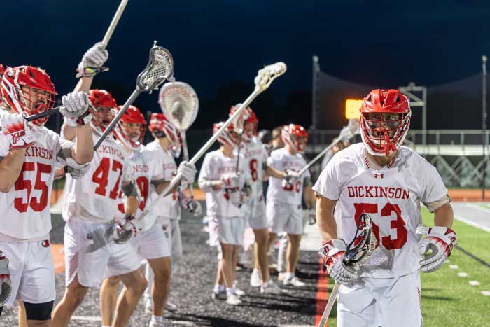 lacrosse player celebrate