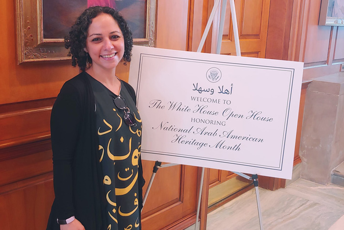 Associate Professor Mireille Rebeiz at the White House