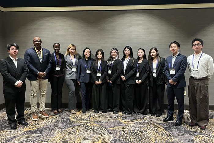 Students poses for a group photo