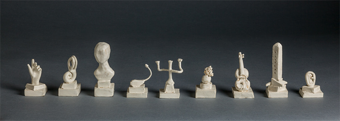 Olivia Dwelley, Pawn, 2019. Ceramic, 108 x 4.5 in.