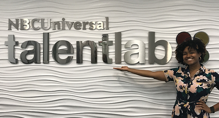 Toni Ortega '18 is no stranger to multitasking. In addition to the work she does as a campus recruitment intern at NBCUniversal, she is also building her network to help her find a career.