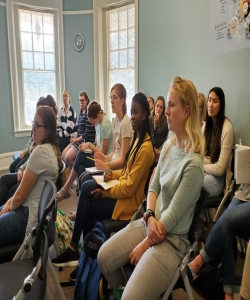 Php allied health career interest group students listen intently to geisinger holy spirit panelists