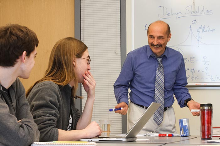 Hans Pfister teaches a course on the physics of renewable energy.