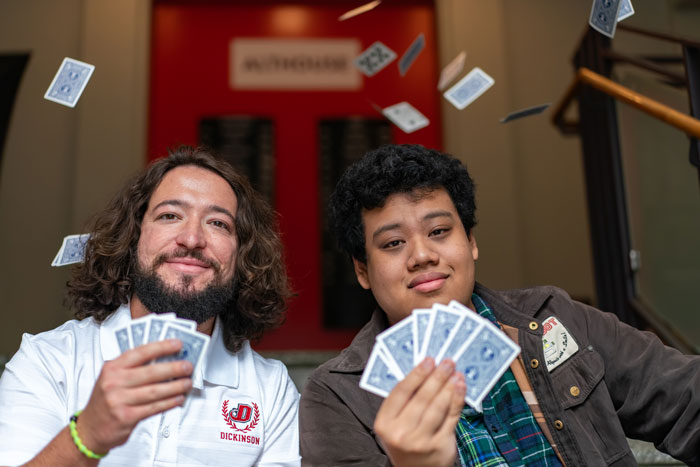 two men with playing cards