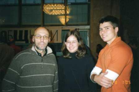 Students with Dmitri Prigov during Dickinson-in-Moscow program, prior to Dmitri Prigovs visit to Dickinson.