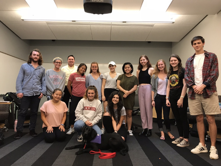 Students in Psyc 410 working with Dickinson Dog House