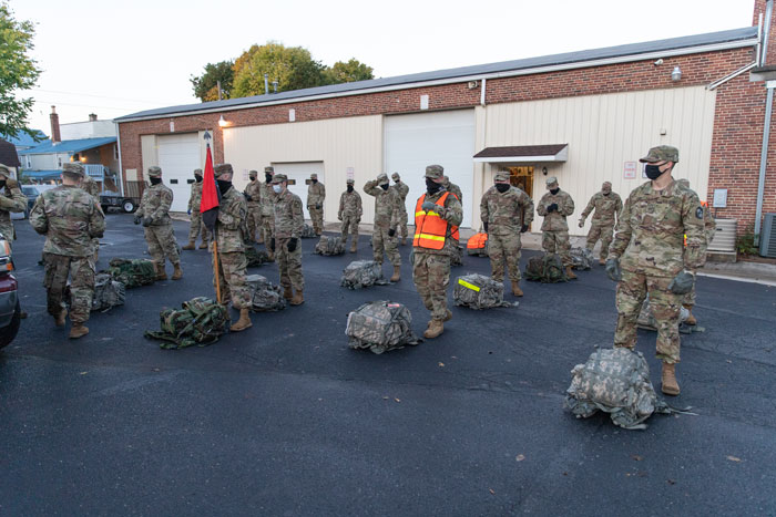 ROTC members gathered