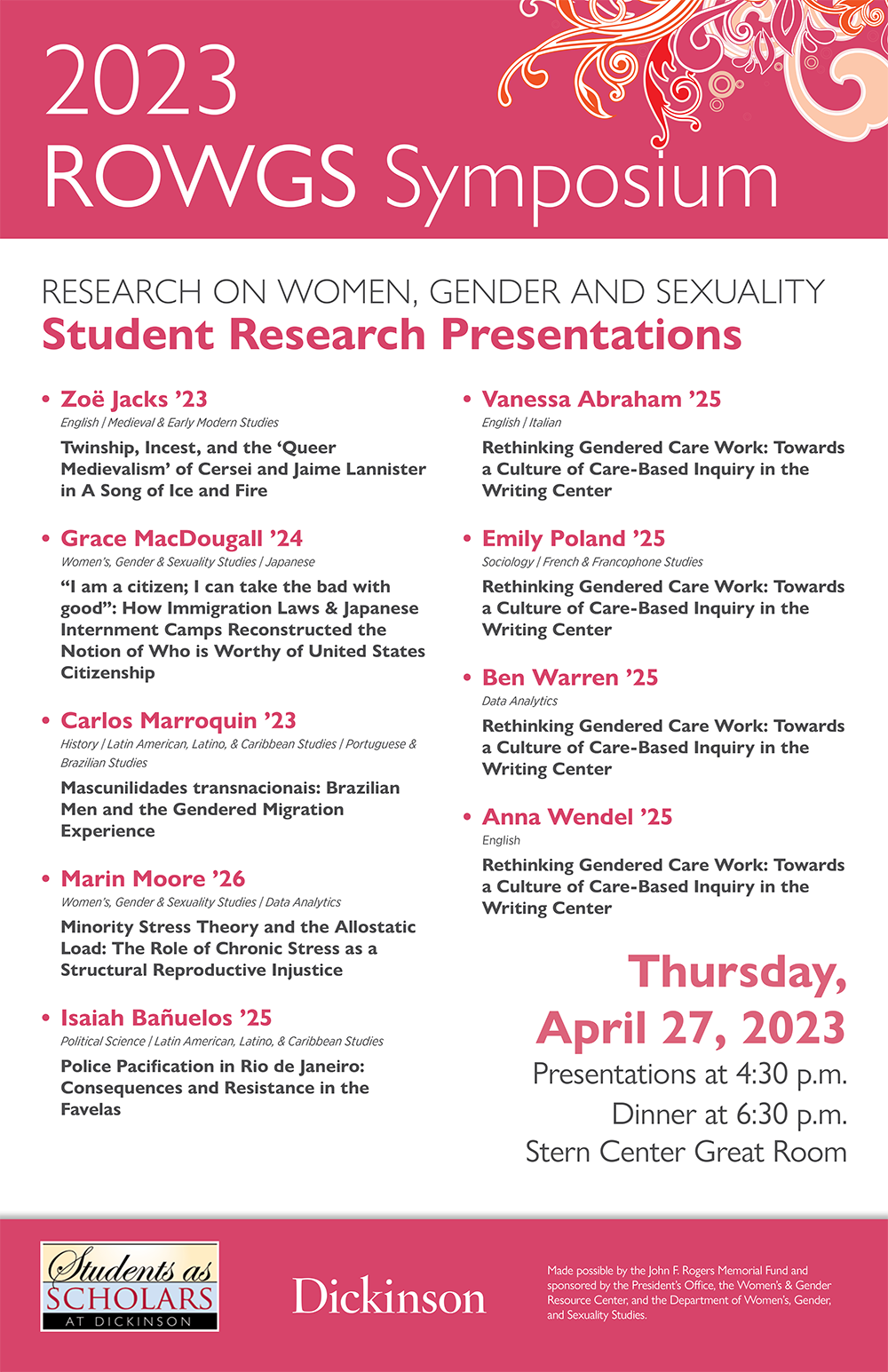 research on women, gender, and sexuality student research presentations 2023 poster 