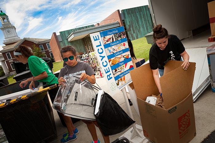 Students Recycling Items