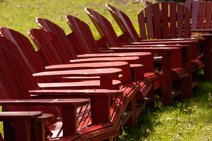 red chairs