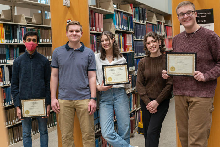 student winners of the research and writing awards
