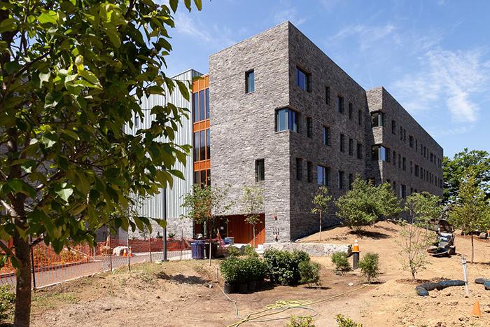 Photo of High Street Residence Hall during construction