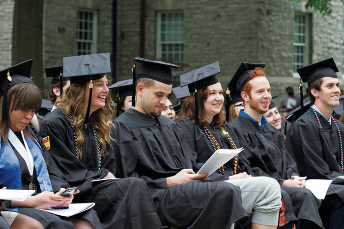 Student at commencement 2017