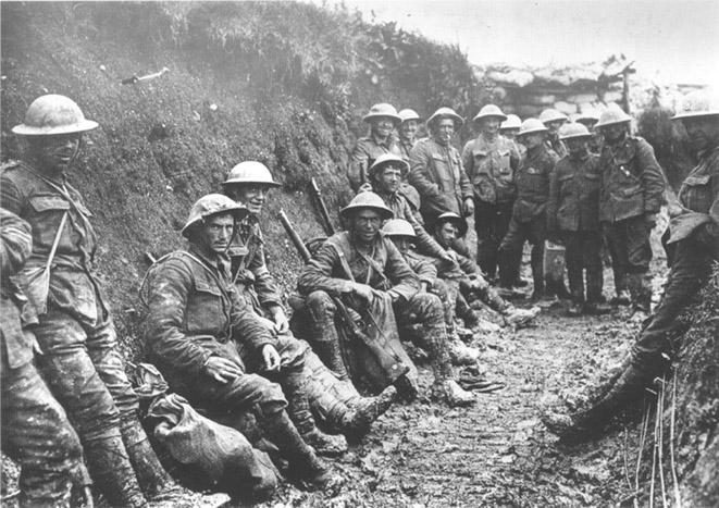 soldiers in a world war one trench