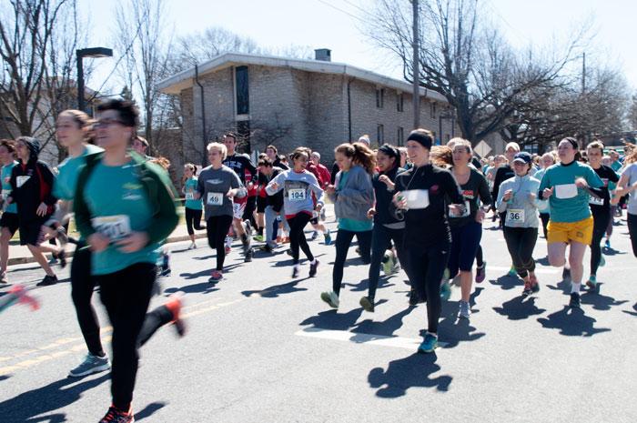 Runners on the move for the first annual Run for Hope awareness event.