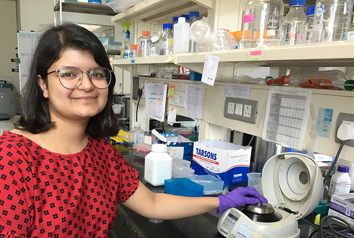 Simona Bajgai '20 is expanding her skills and building her confidence in the lab as a summer research intern at the Indian Institutes of Science Education and Research (IISER).