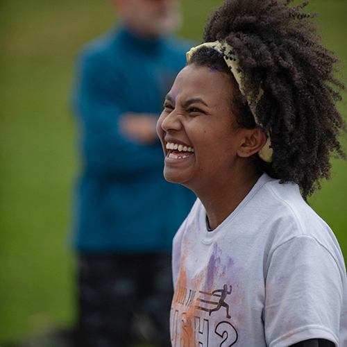 Student at an event