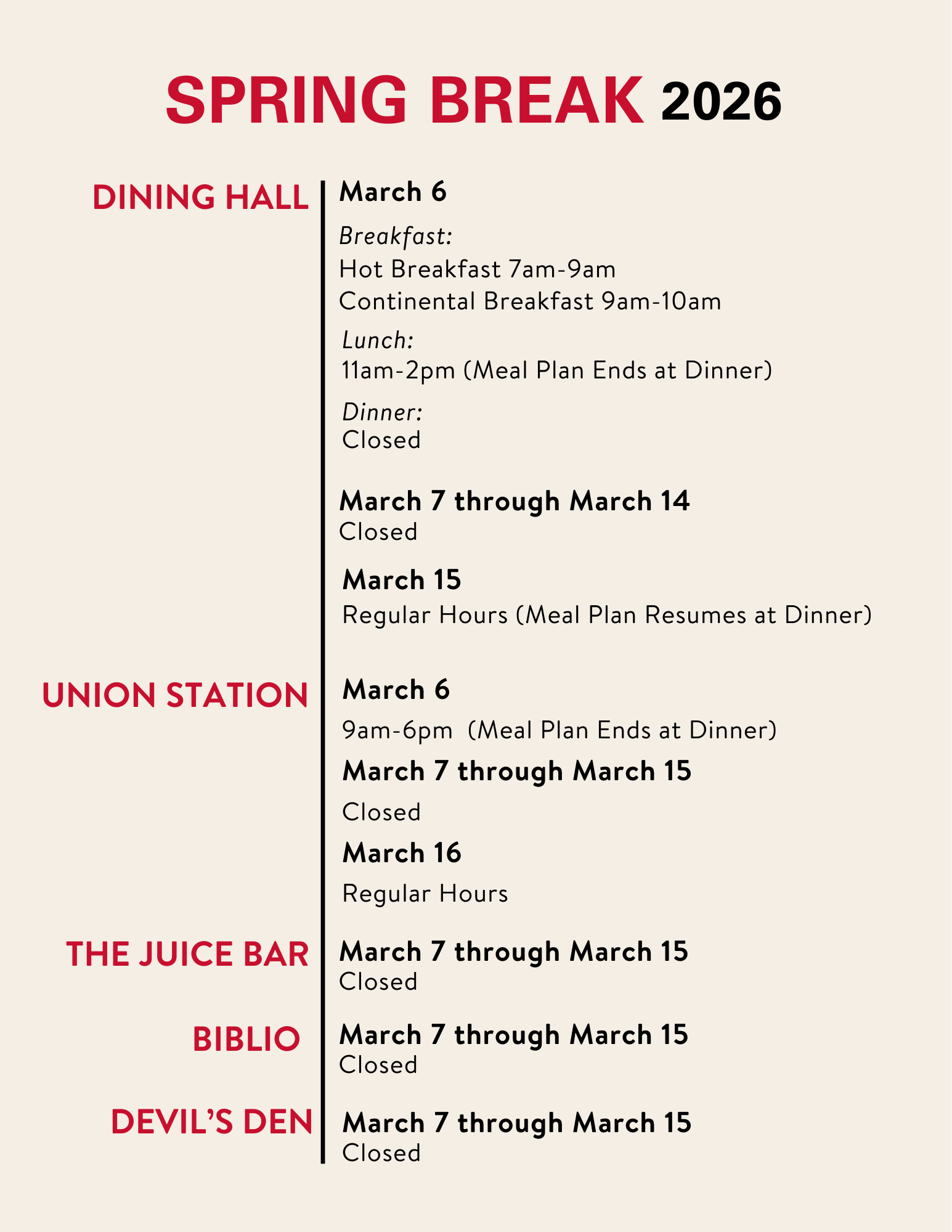 Spring Break 2026