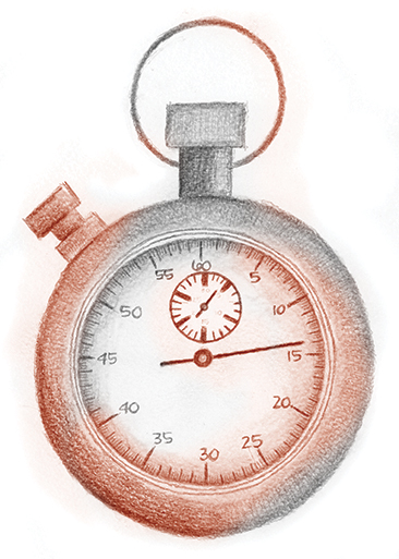 Stopwatch illustration by Amanda Chilton