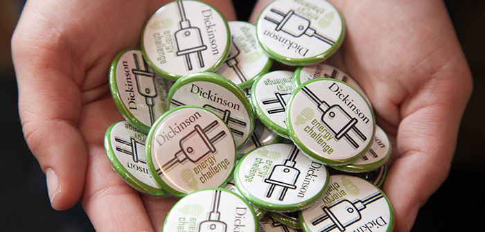 Energy challenge buttons for Dickinsonians 